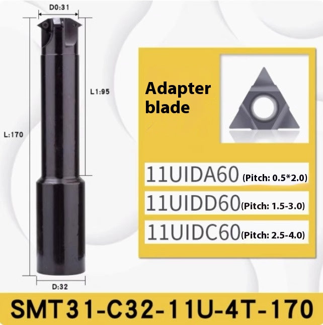 6036 SMT Deep Hole Thread Milling Toolholder Machining Center Single Thread Internal Coolant Milling Tool U-Thread Toolholder 11UI 16UI Shandong Denso Pricision Tools Co.,Ltd.